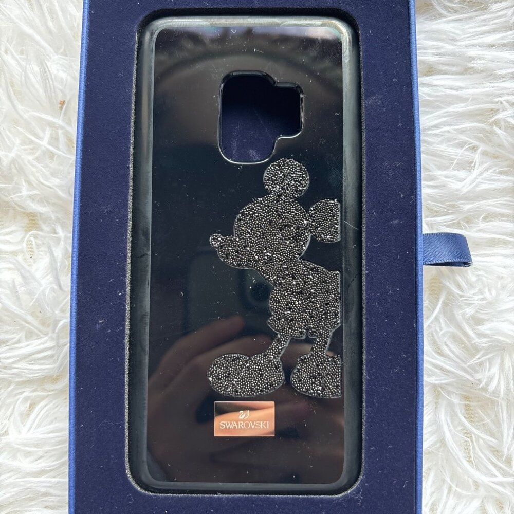 Disney Swarovski Black Mickey Mouse Samsung Galaxy S9 Phone Case New In Box - Picture 4 of 10